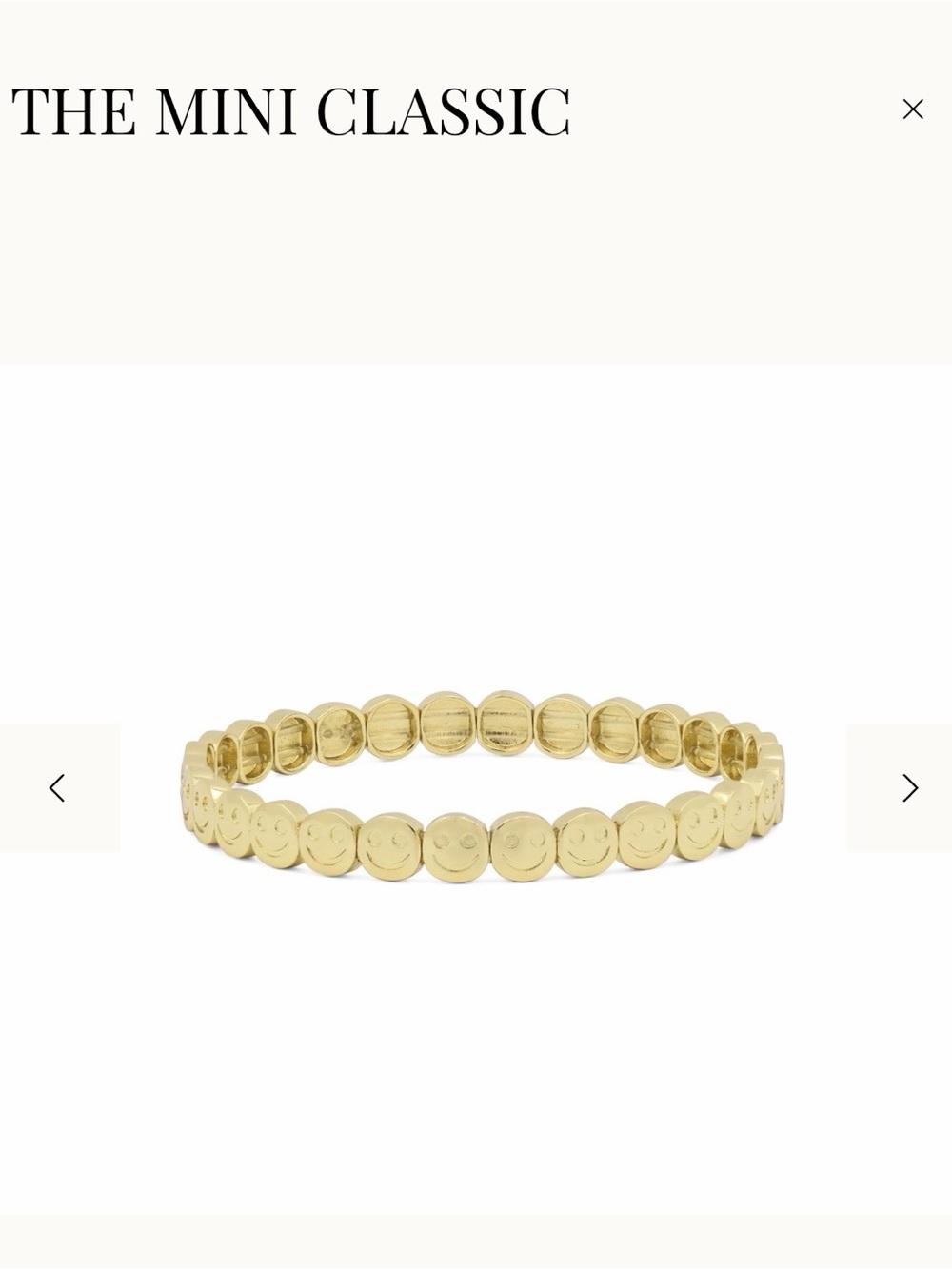 The Mini Classic Gold Smile Disc Bracelet - The Mini Classic